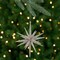 Northlight Sparkling Glitter Starburst Hanging Christmas Ornament - 6" - Silver
